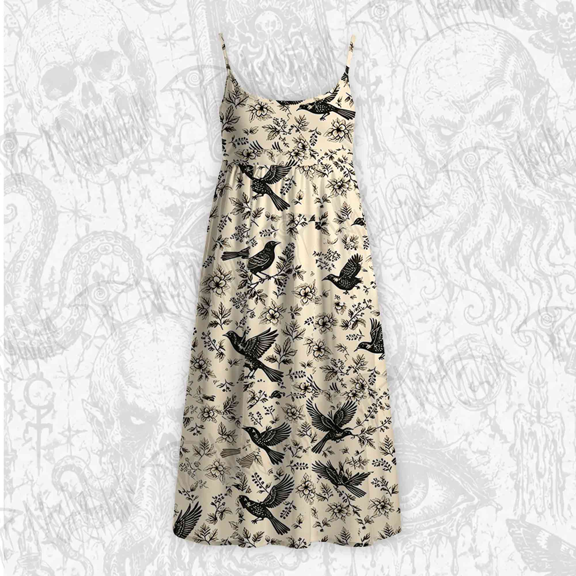 Raven's Meadow Strap Midi Sundress