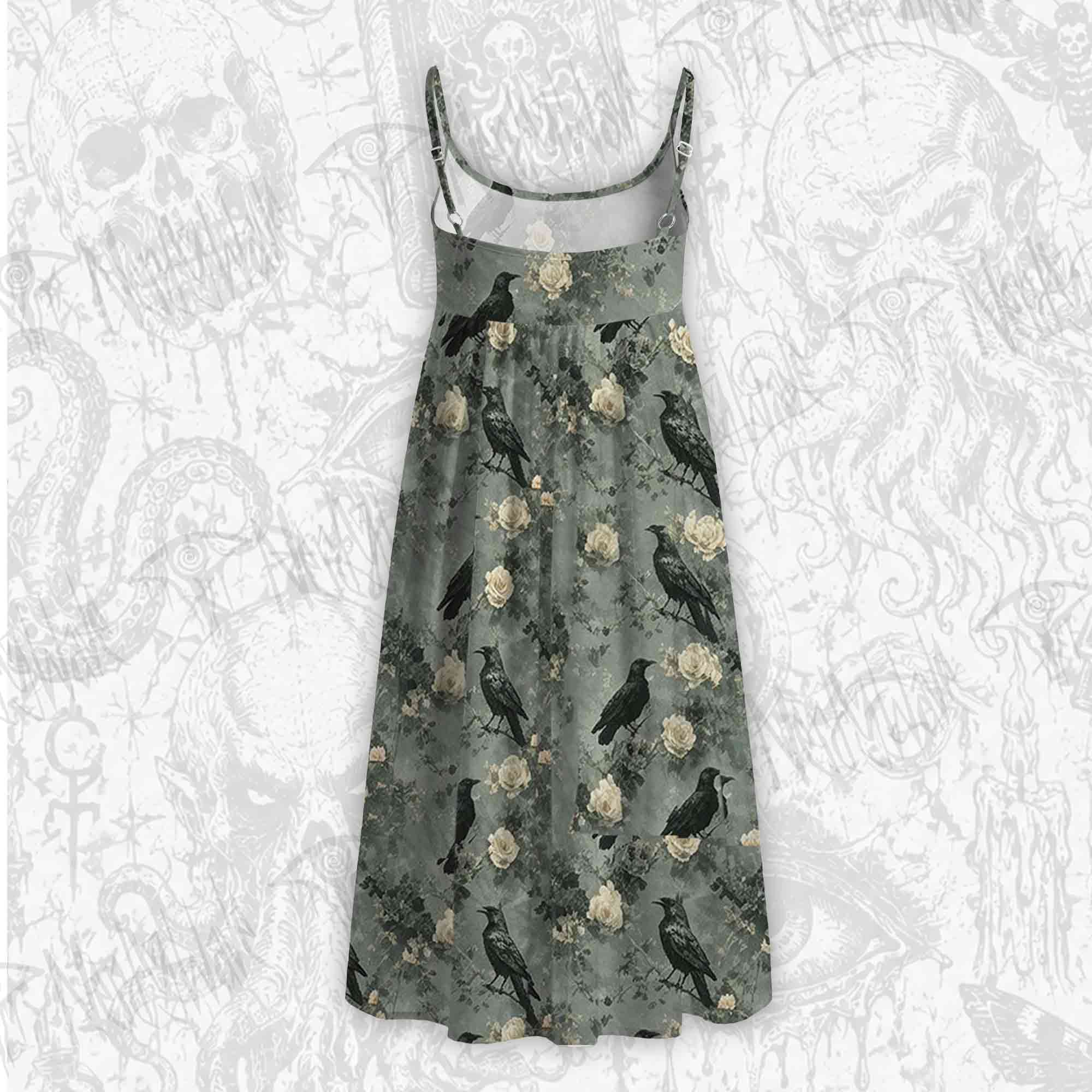 Raven's Requiem Strap Midi Sundress