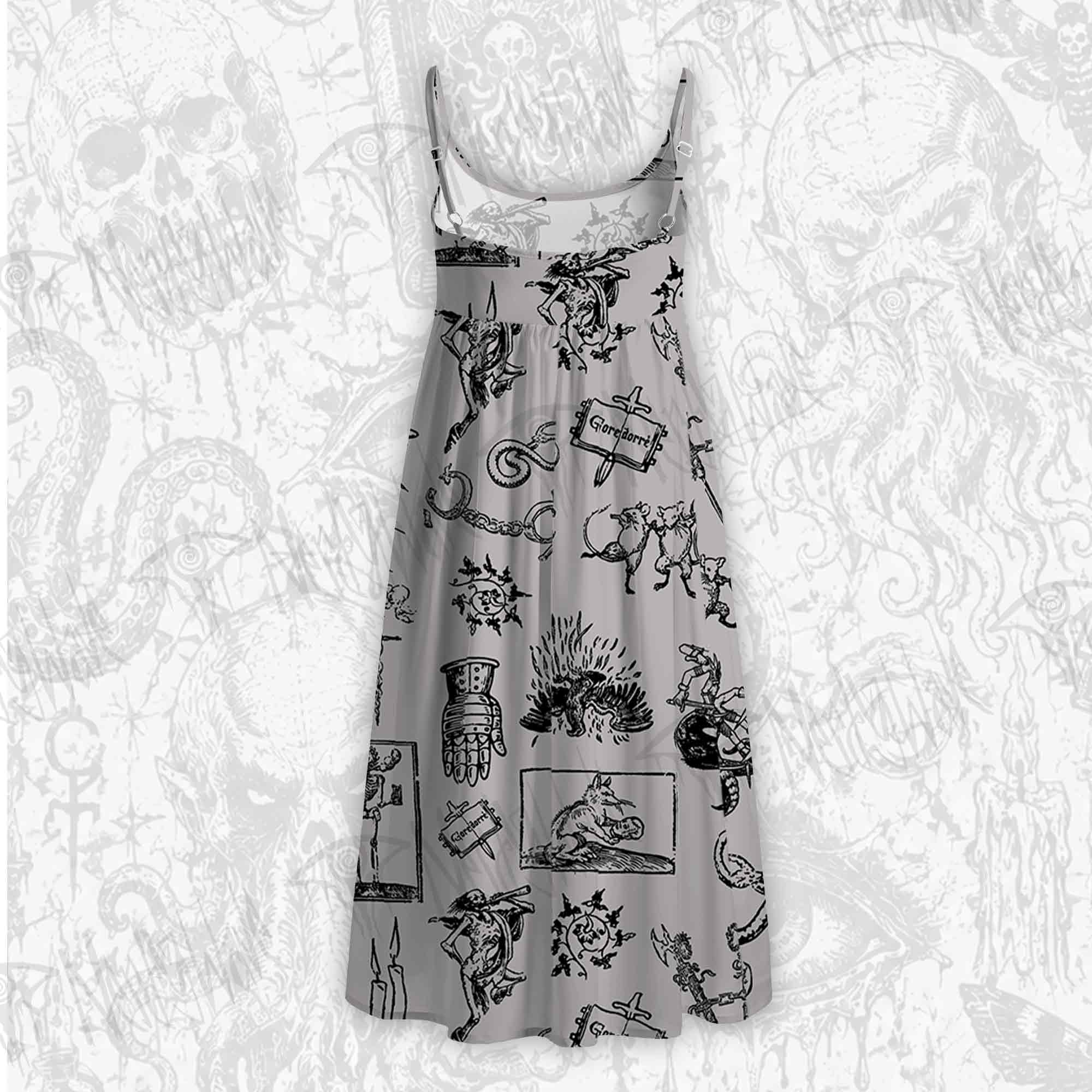 Weird Middle Ages Strap Midi Sundress