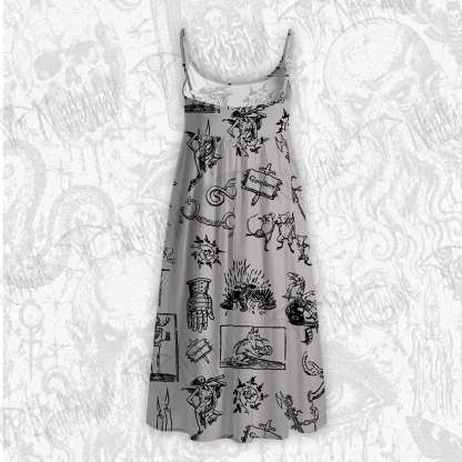 Weird Middle Ages Strap Midi Sundress