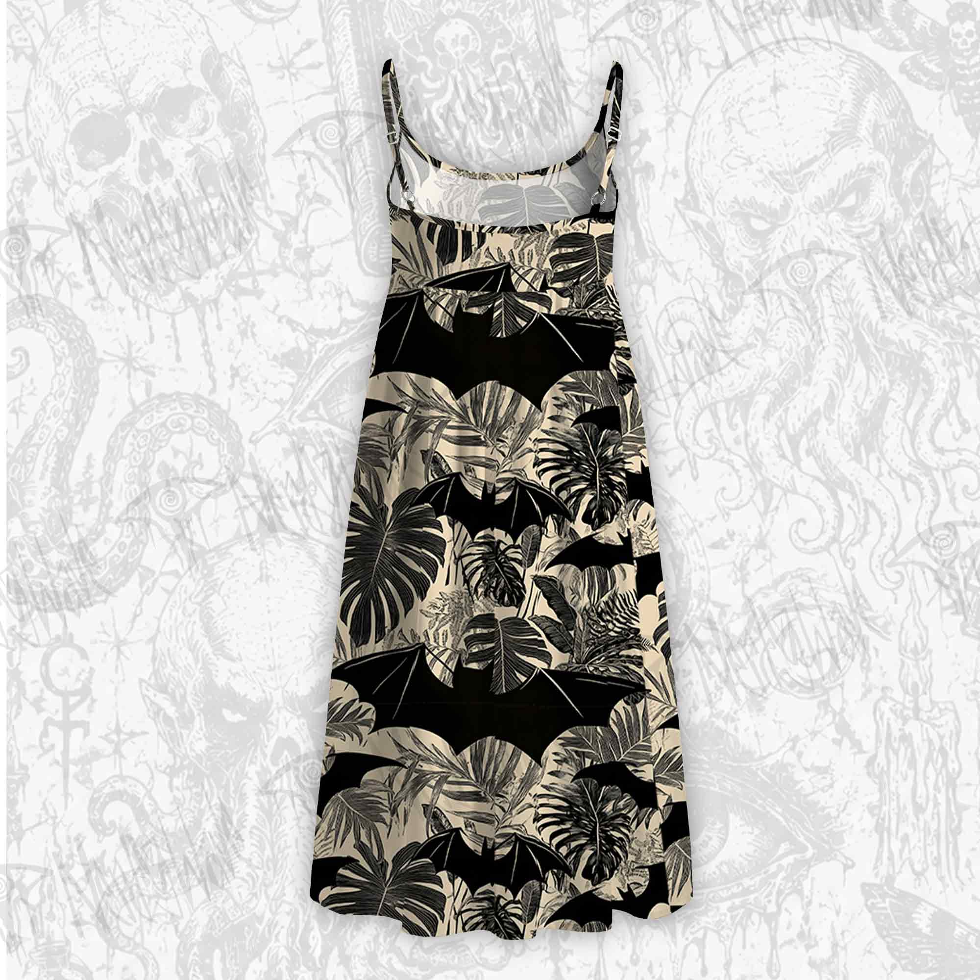 Bats in the Jungle Strap Midi Sundress