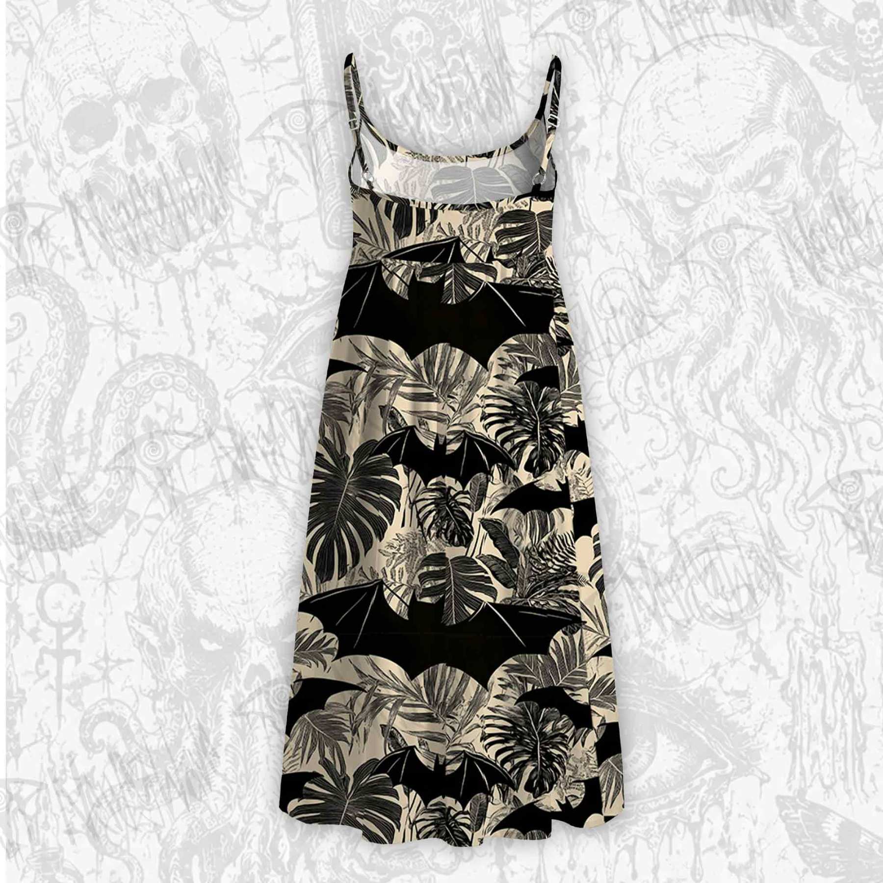 Bats in the Jungle Strap Midi Sundress
