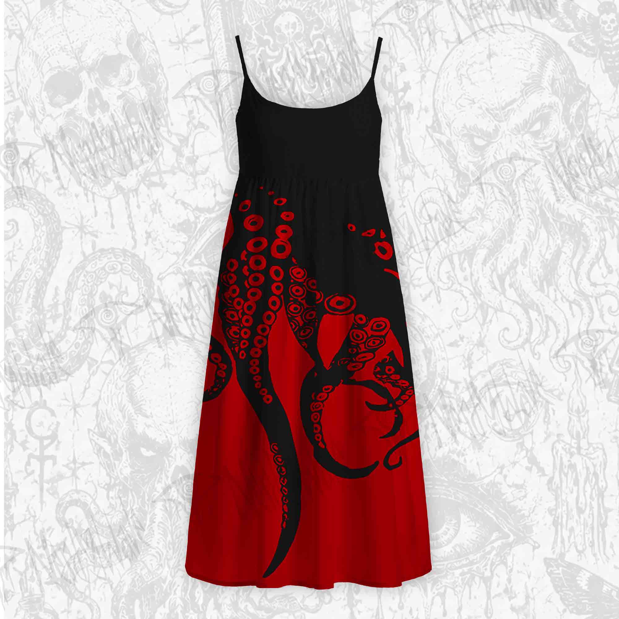 Sea Monster Strap Midi Sundress