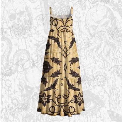 Vine Wide Straps Maxi Dress