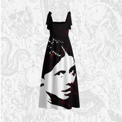 Bloody Pearl Tie Shoulder Maxi Dress
