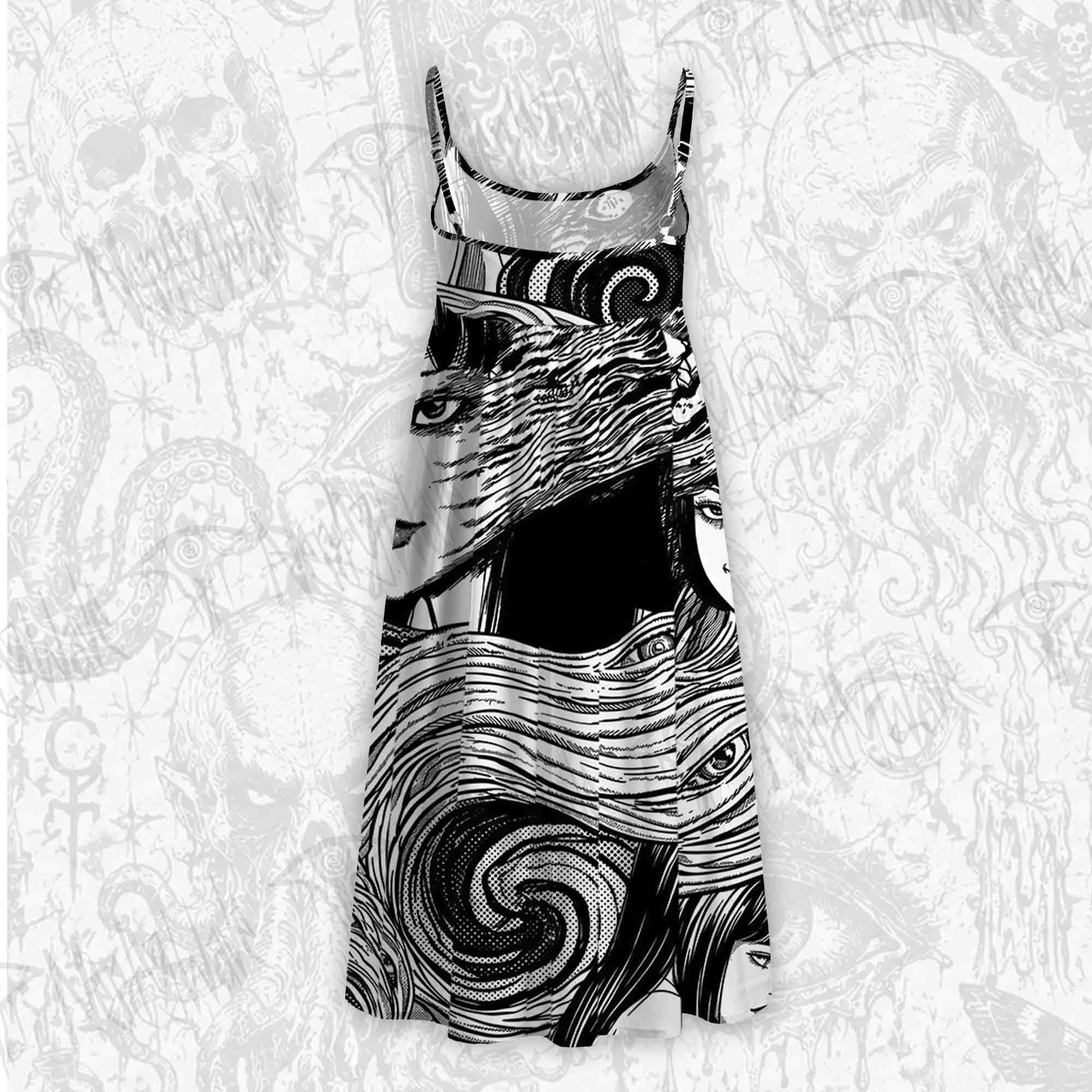 I was Just Born This Beautiful Tie Strap Midi Sundress