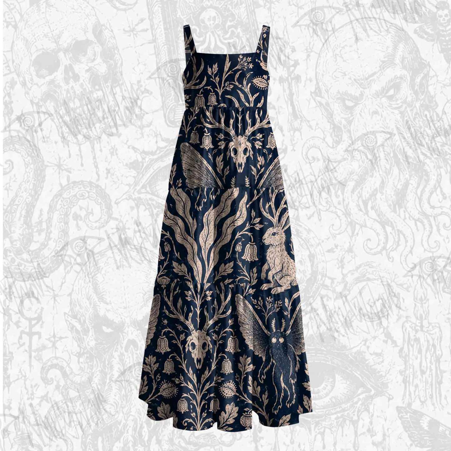 Cryptids Wide Straps Maxi Dress