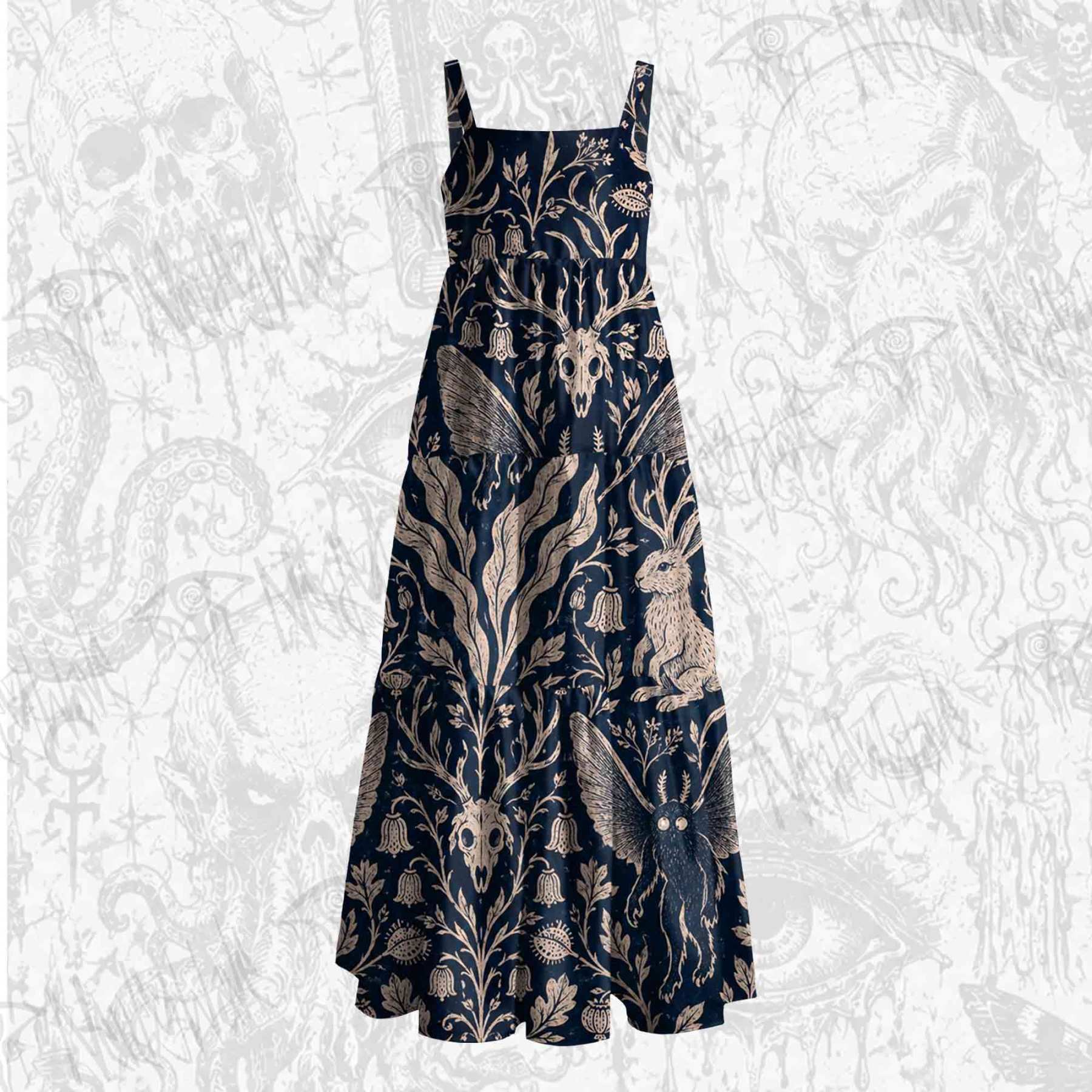 Cryptids Wide Straps Maxi Dress