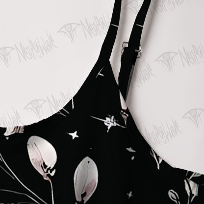 Moth and Mushrooms Strap Midi Sundress