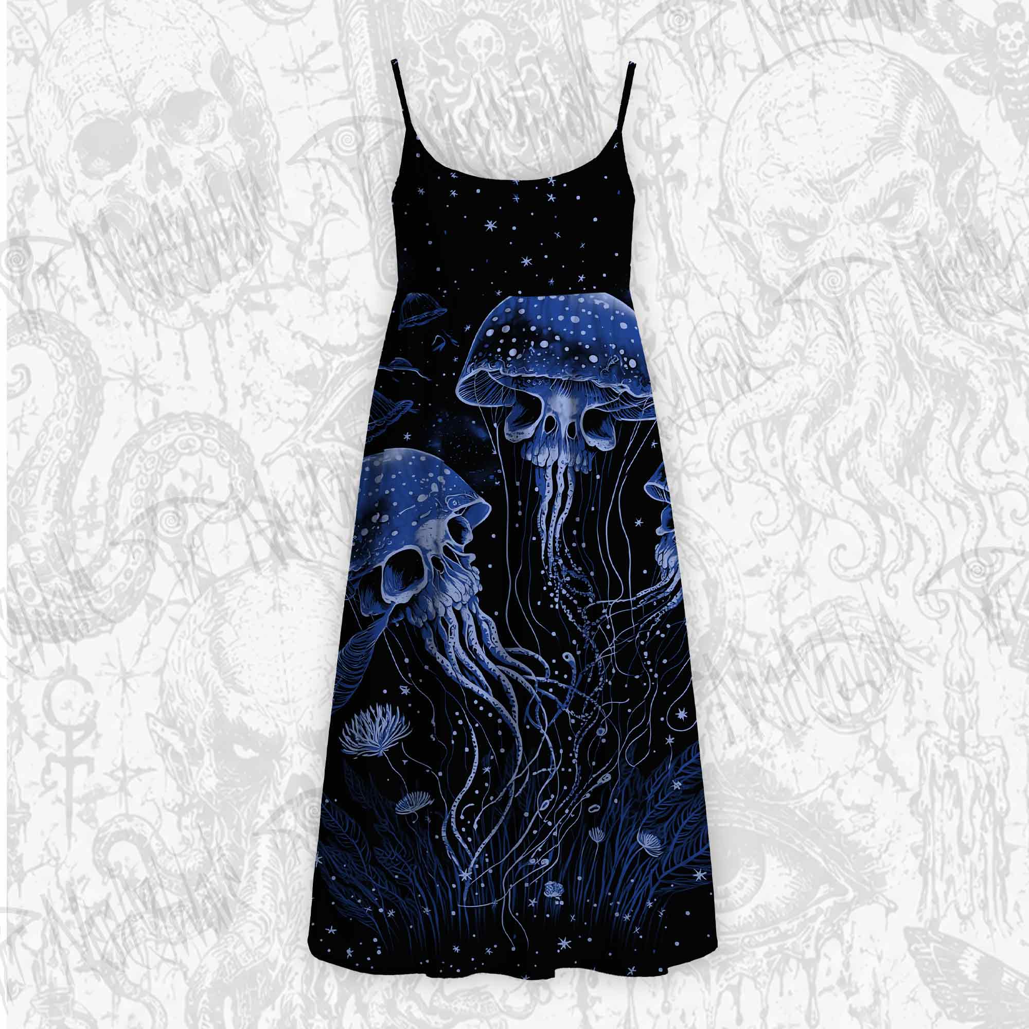 Cosmic Jellyfish Strap Midi Sundress
