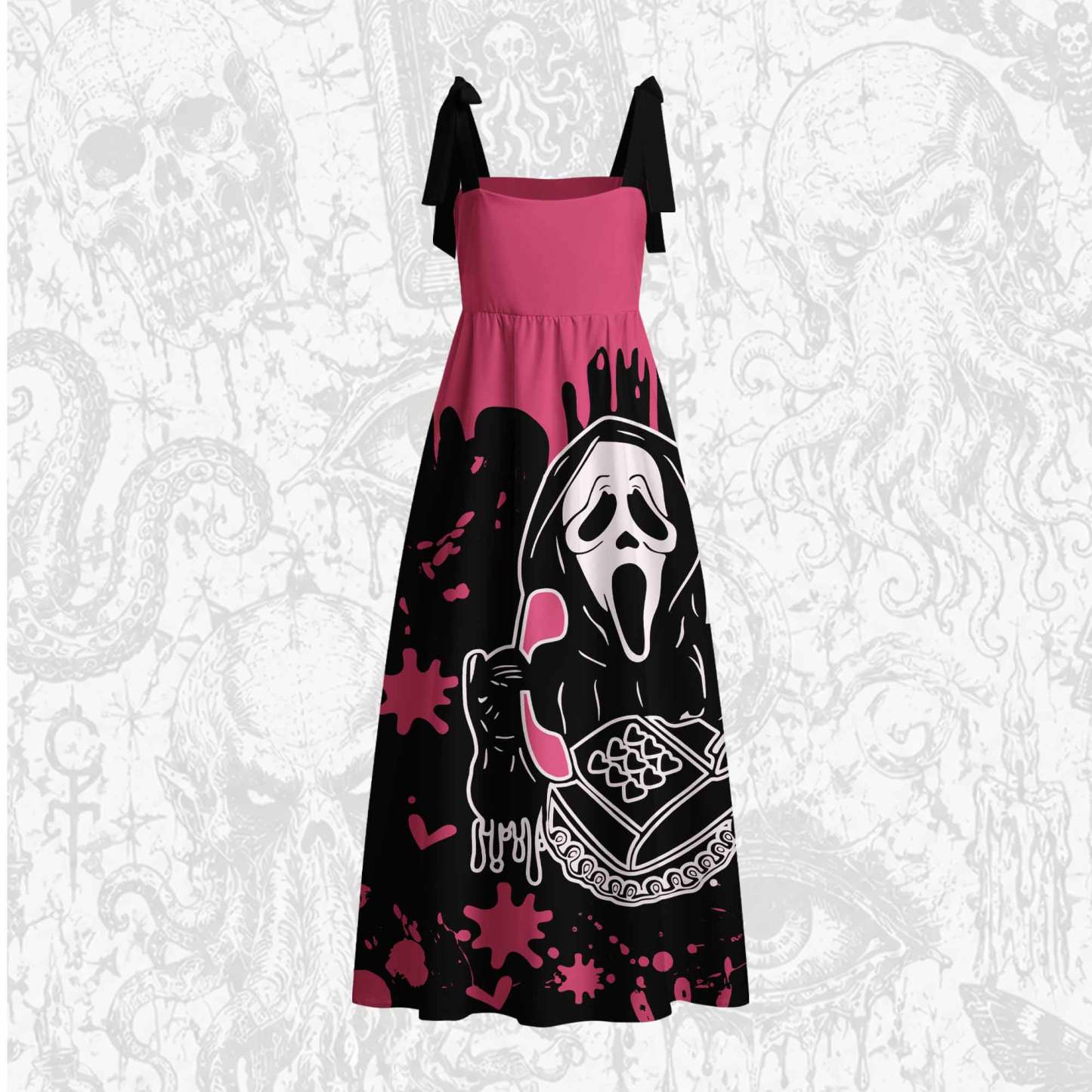 No You Hang Up Tie Shoulder Maxi Dress