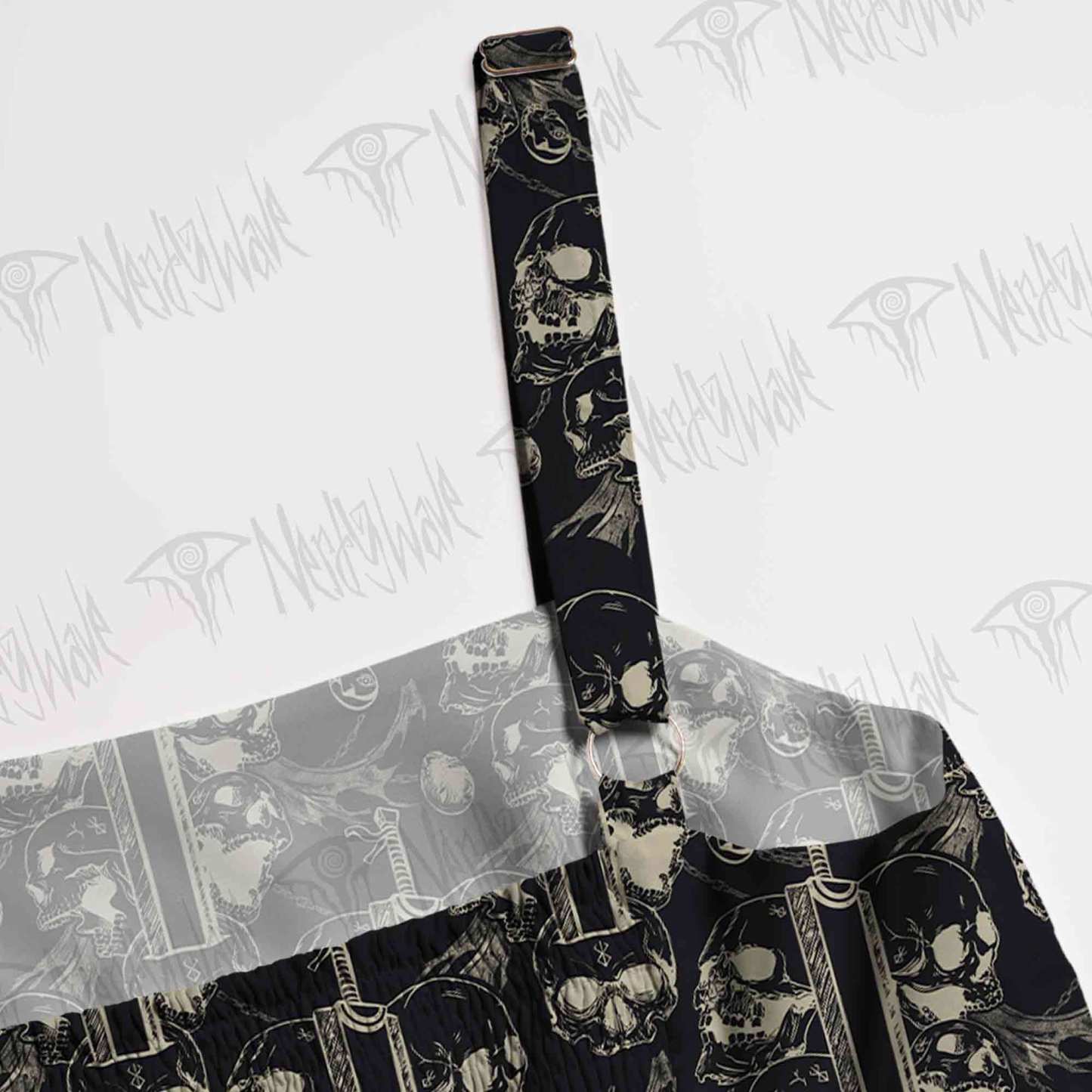 Black Swordsman Wide Straps Maxi Dress