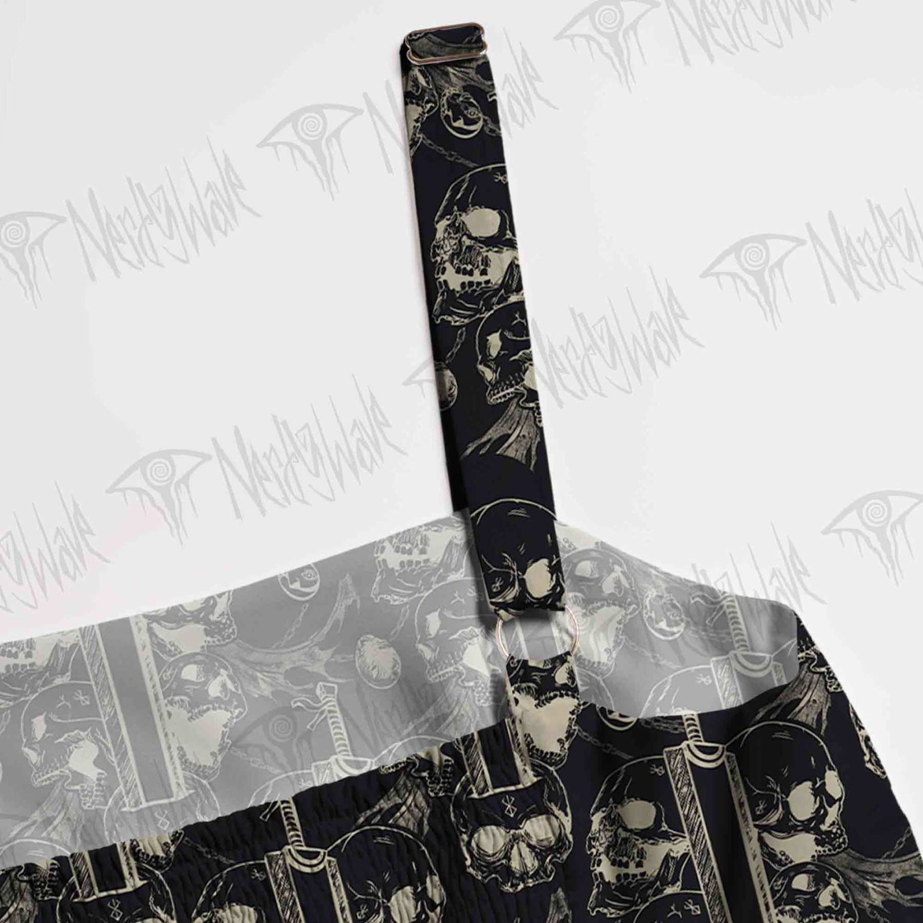 Black Swordsman Wide Straps Maxi Dress