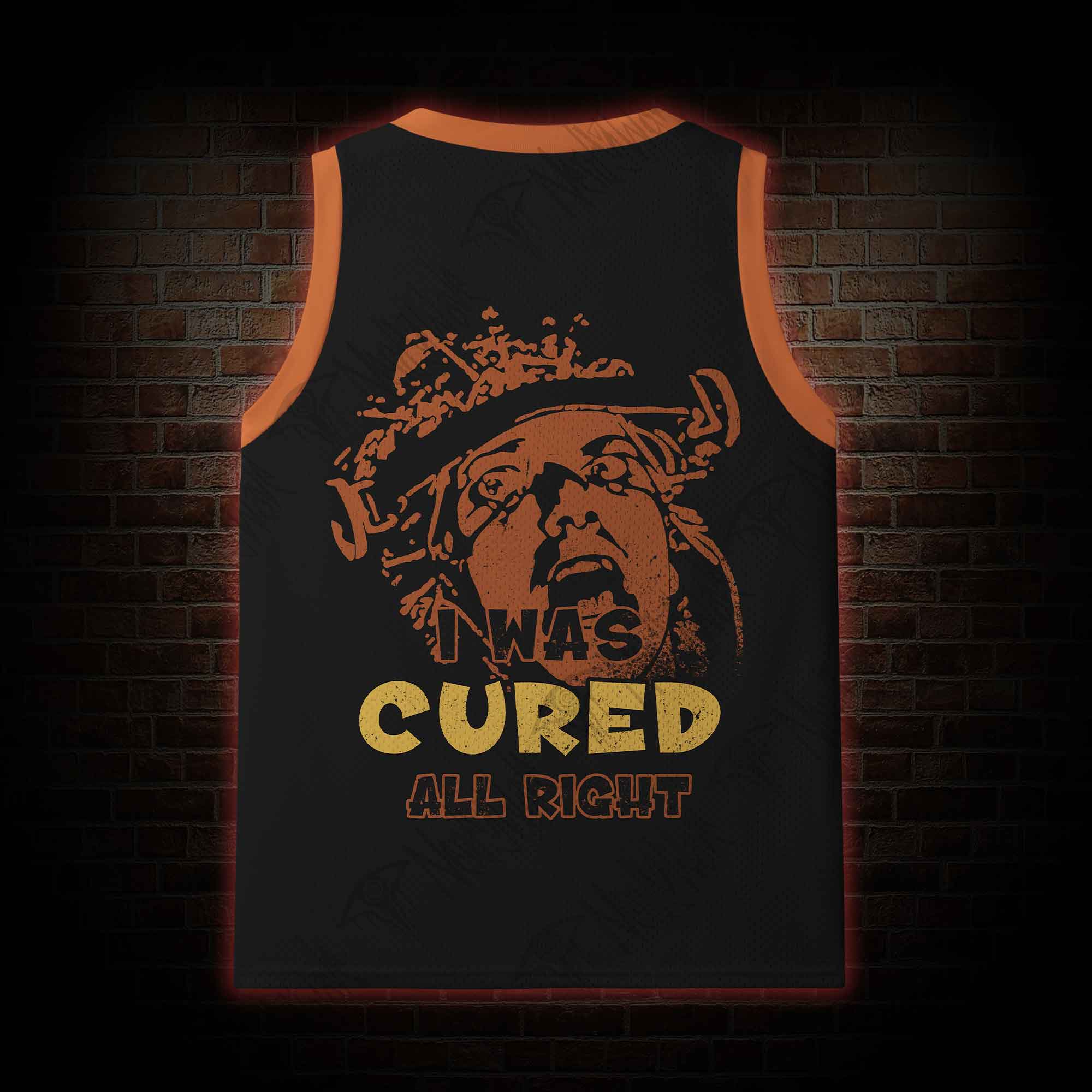 I was Cured All Right Vintage Mesh Jersey Tank Top