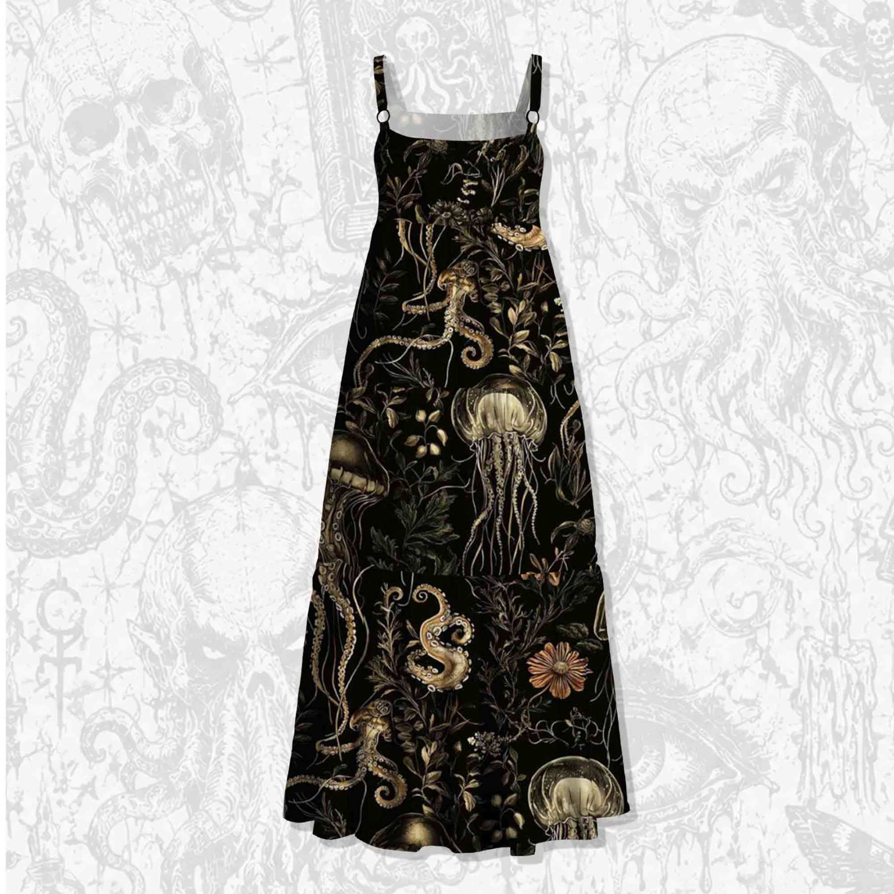 Jellyfish Wide Straps Maxi Dress