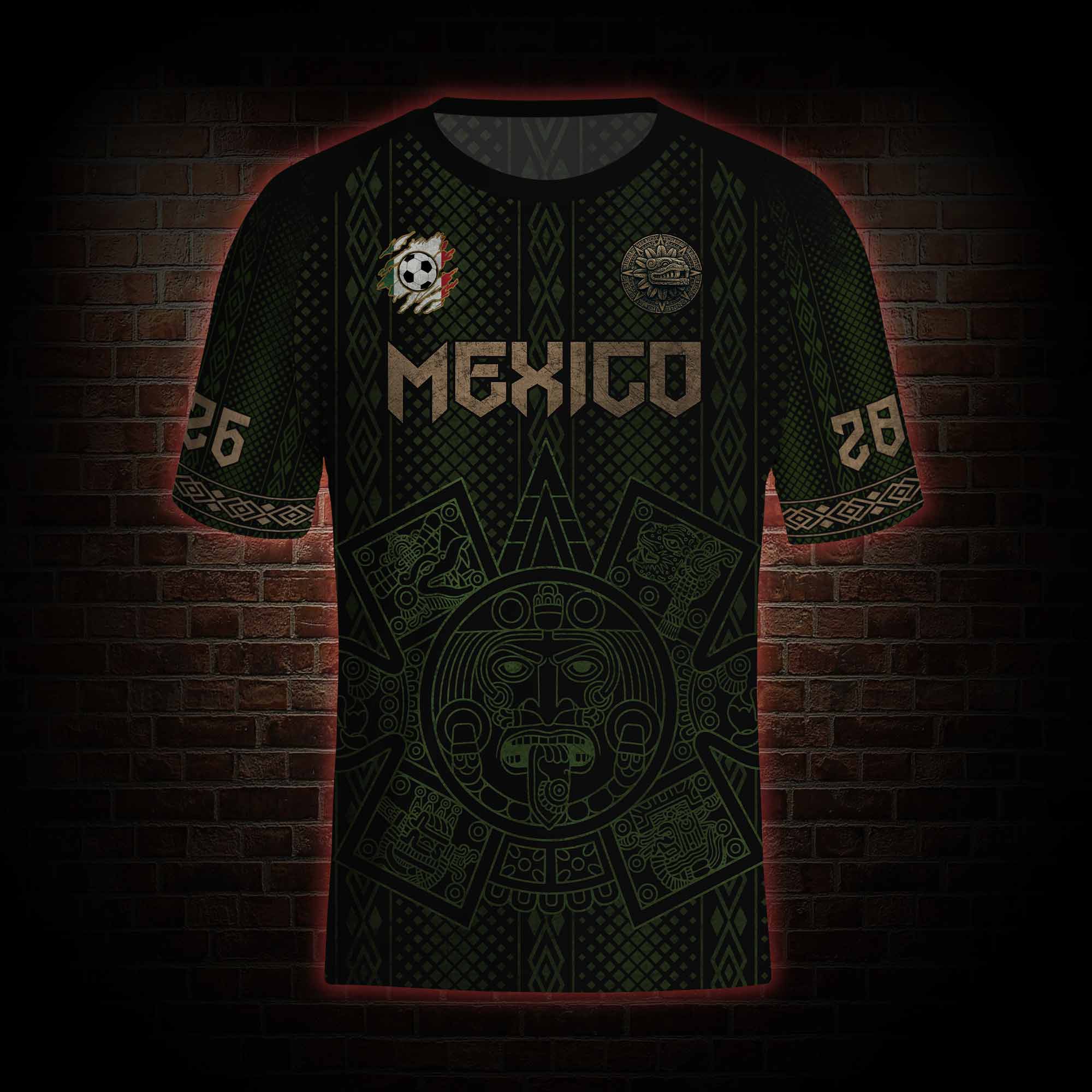 Personalized Mexcio Aztec Football Jersey