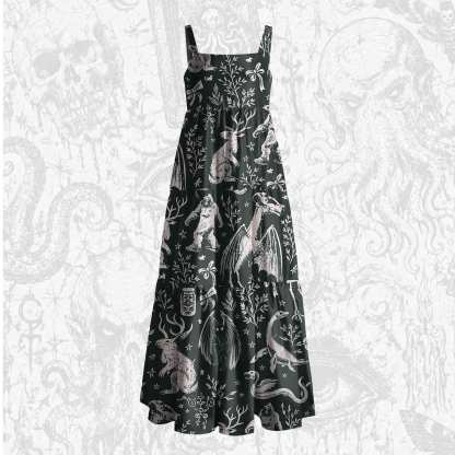 Cryptids Wide Straps Maxi Dress