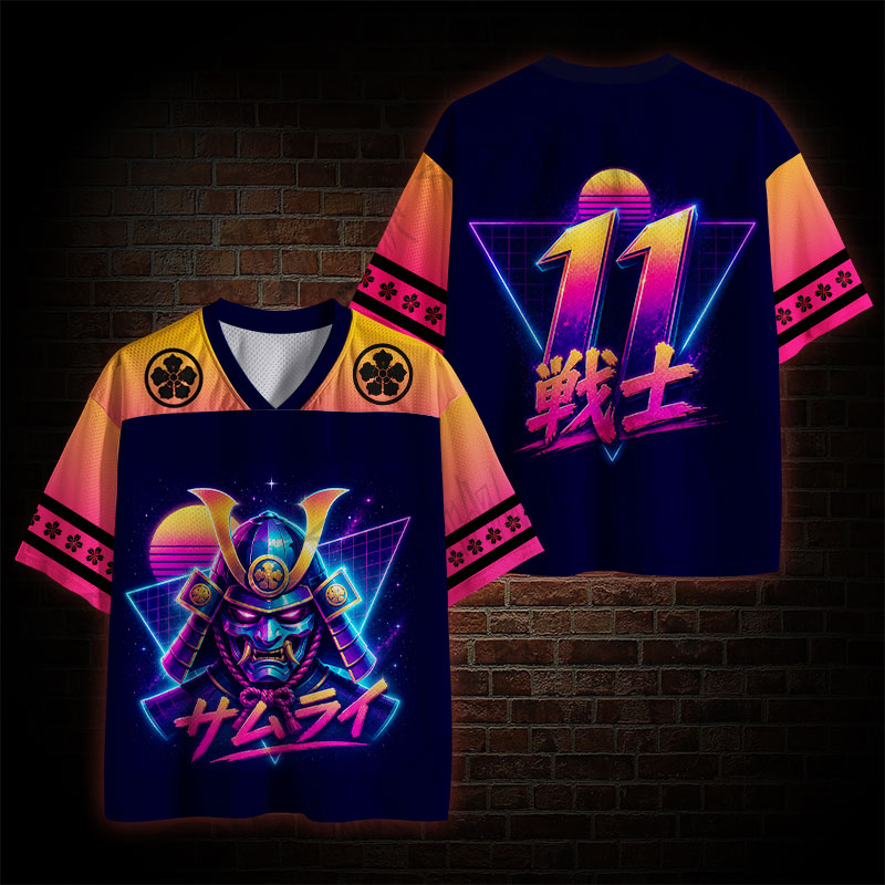Neon Oni Samurai Sunset Mesh Jersey