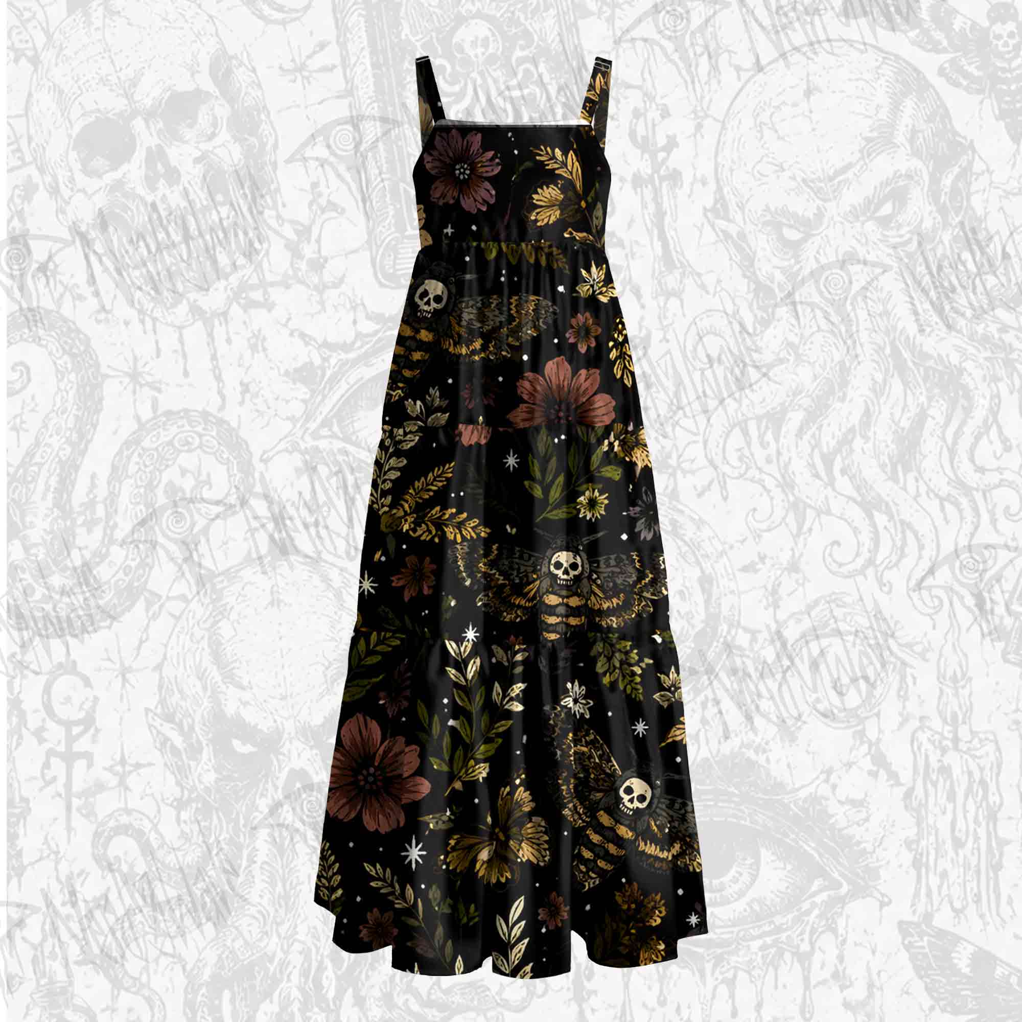 Wide Straps Maxi Dress