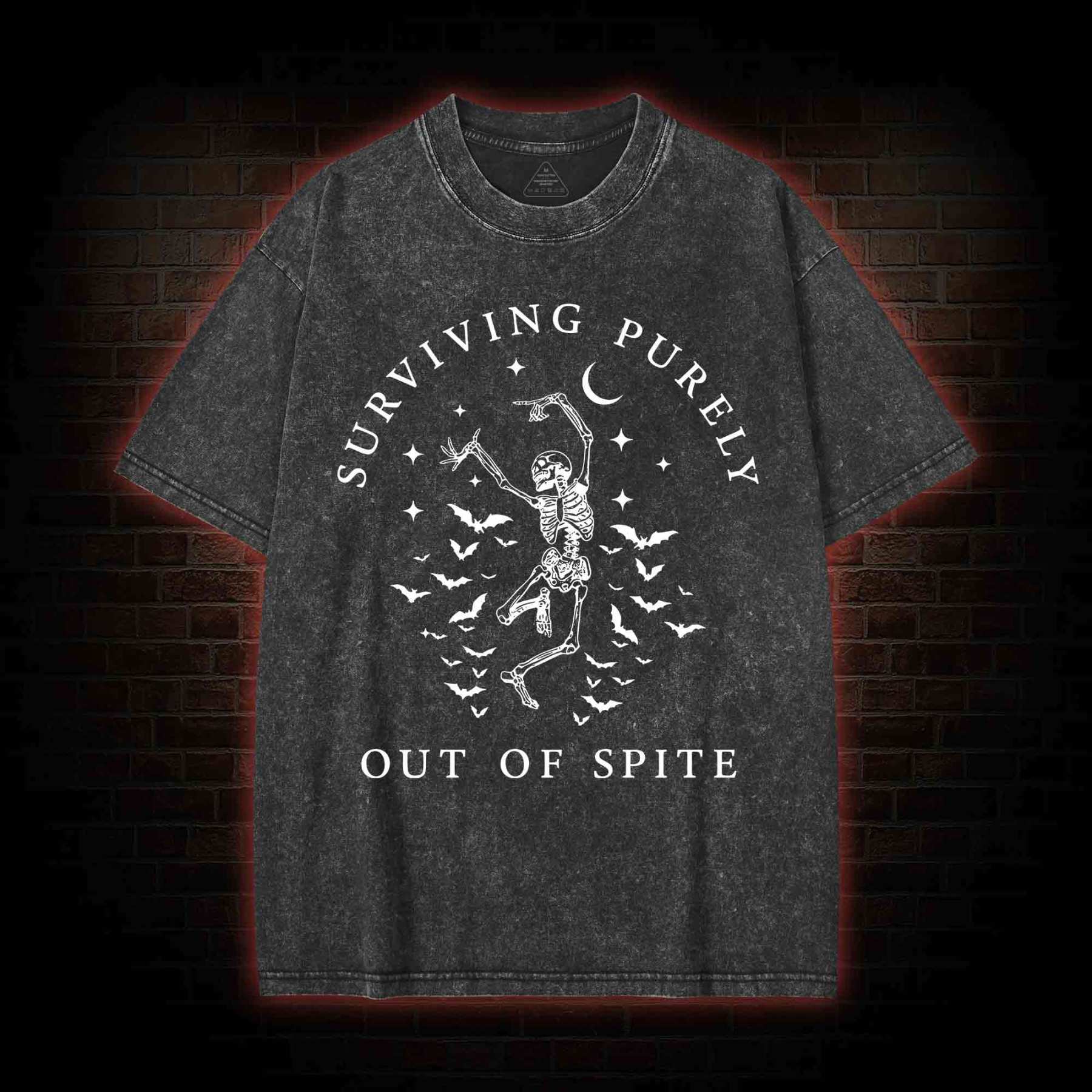 Surviving Purely Out Of Spite Washed T-shirt