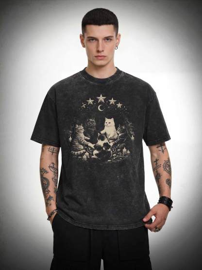 5605 Cat Ritual Washed T-shirt