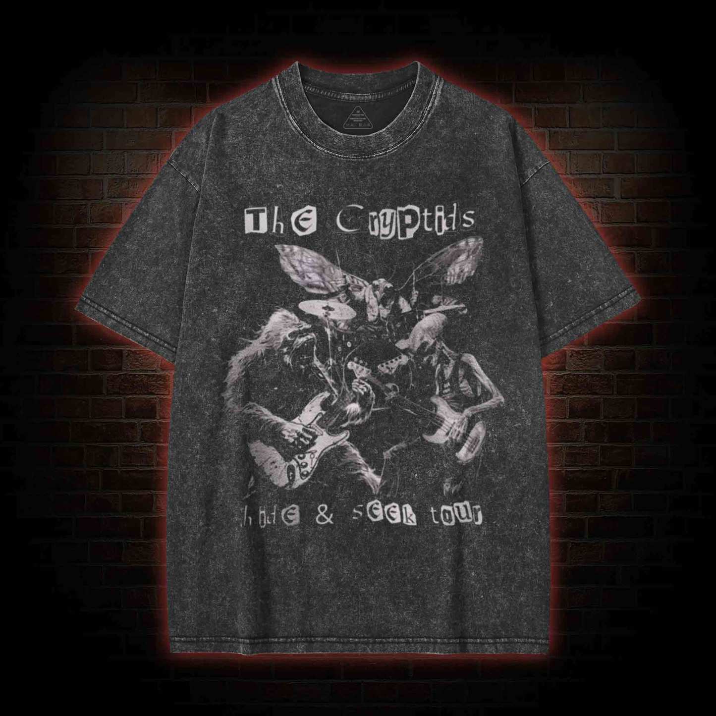 5606 Cryptids Hide & Seek Tour Washed T-shirt