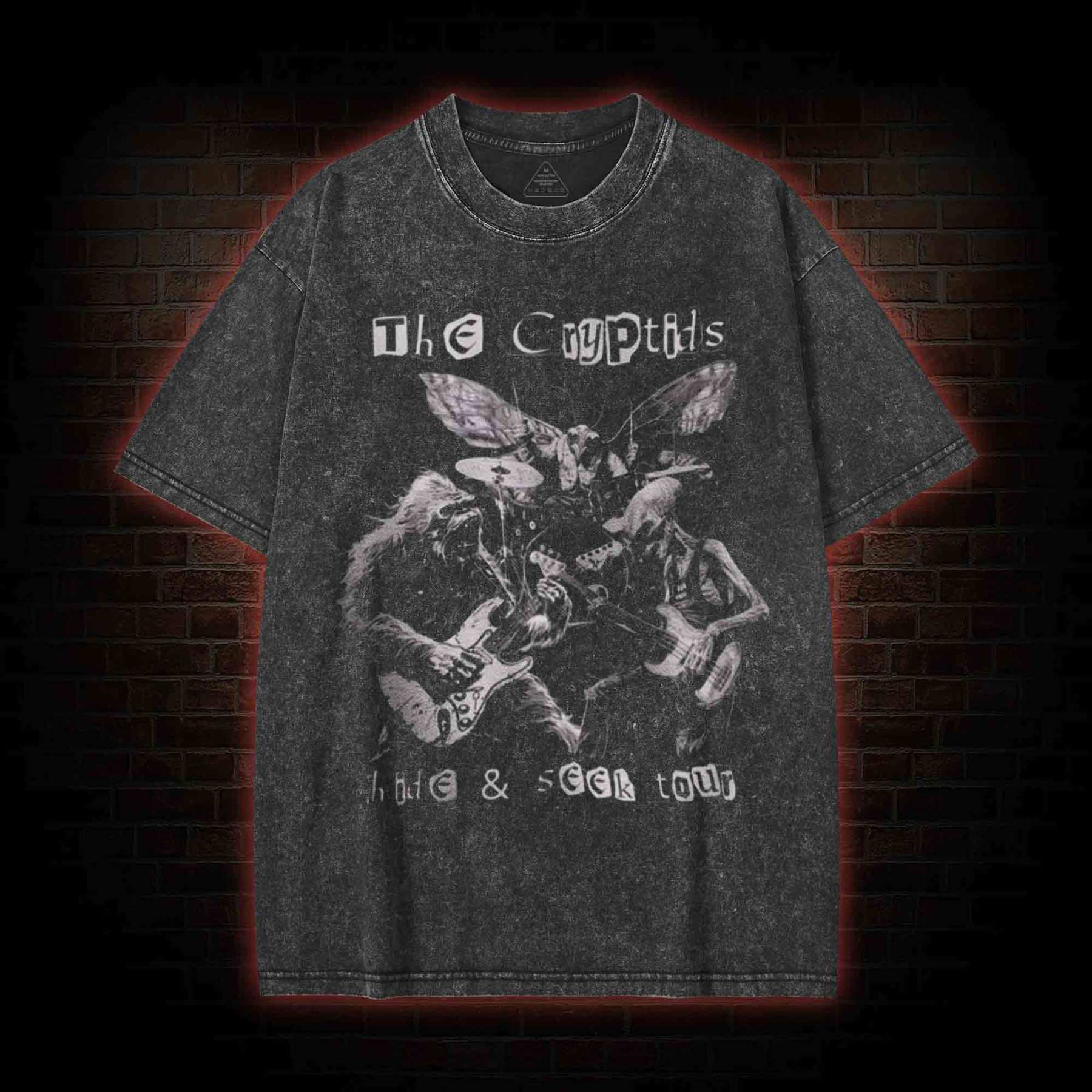 5606 Cryptids Hide & Seek Tour Washed T-shirt