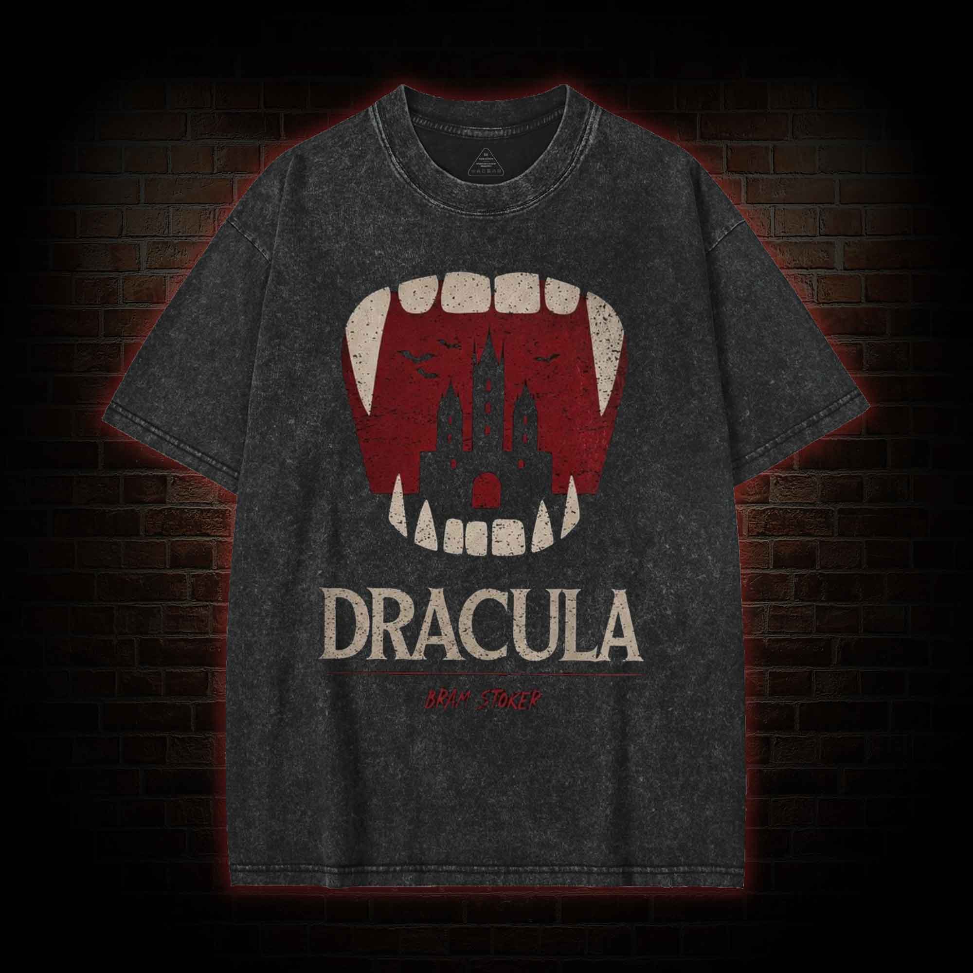 5608 Dracula Book Washed T-shirt