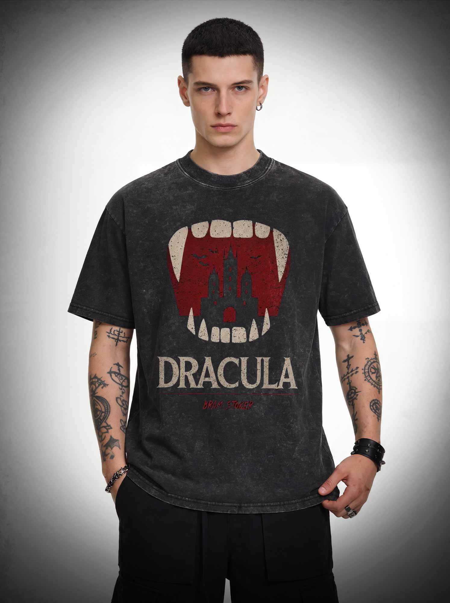 5608 Dracula Book Washed T-shirt