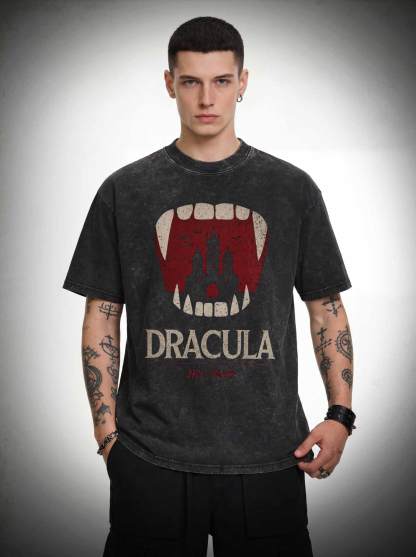5608 Dracula Book Washed T-shirt