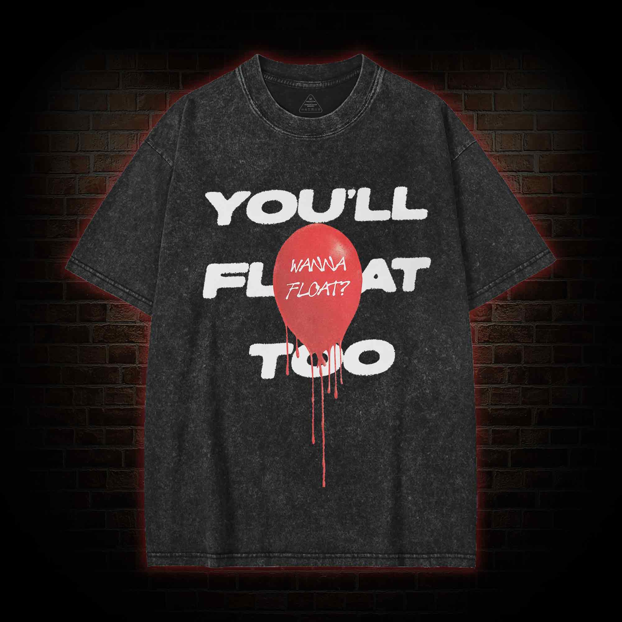 5626 You'll Float Too Balloon Washed T-shirt
