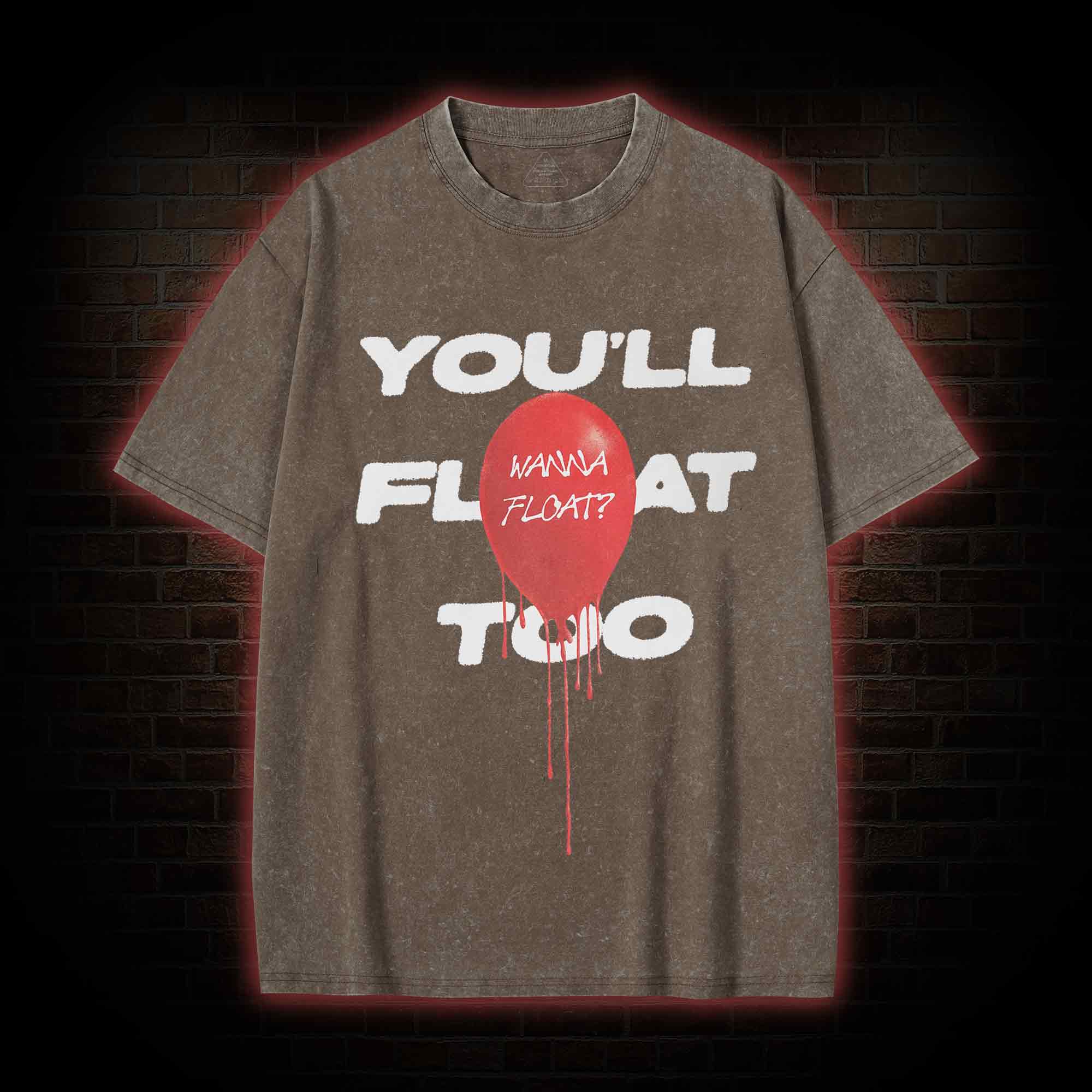 5626 You'll Float Too Balloon Washed T-shirt