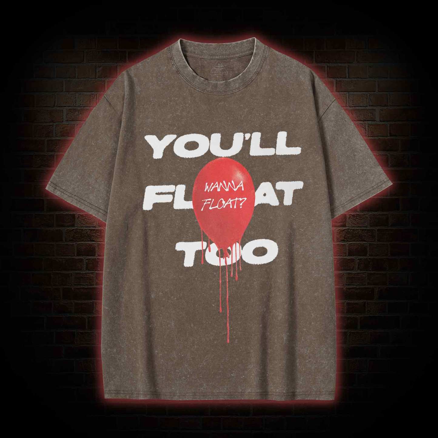 5626 You'll Float Too Balloon Washed T-shirt
