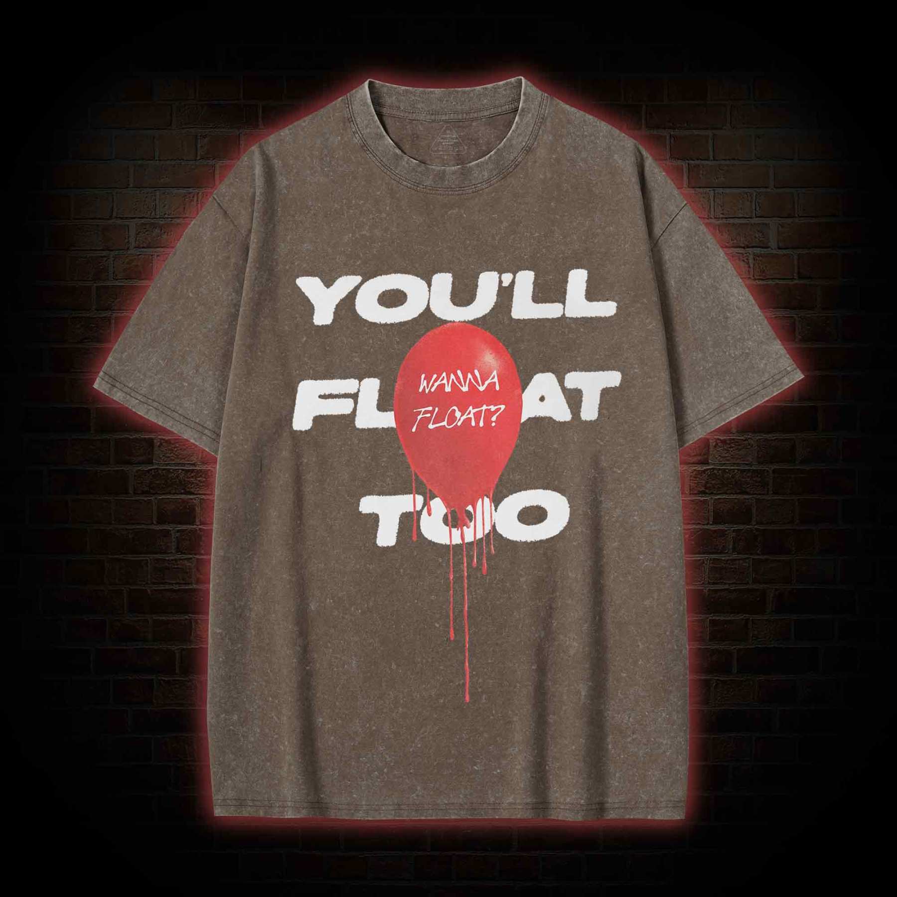 5626 You'll Float Too Balloon Washed T-shirt