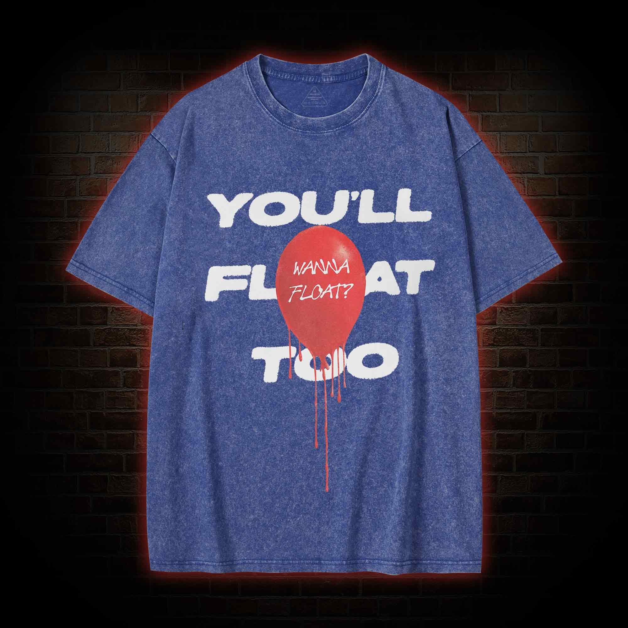 5626 You'll Float Too Balloon Washed T-shirt