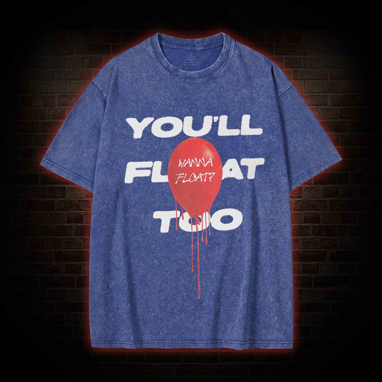 5626 You'll Float Too Balloon Washed T-shirt