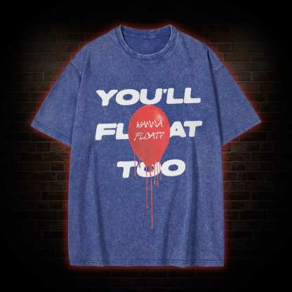 5626 You'll Float Too Balloon Washed T-shirt
