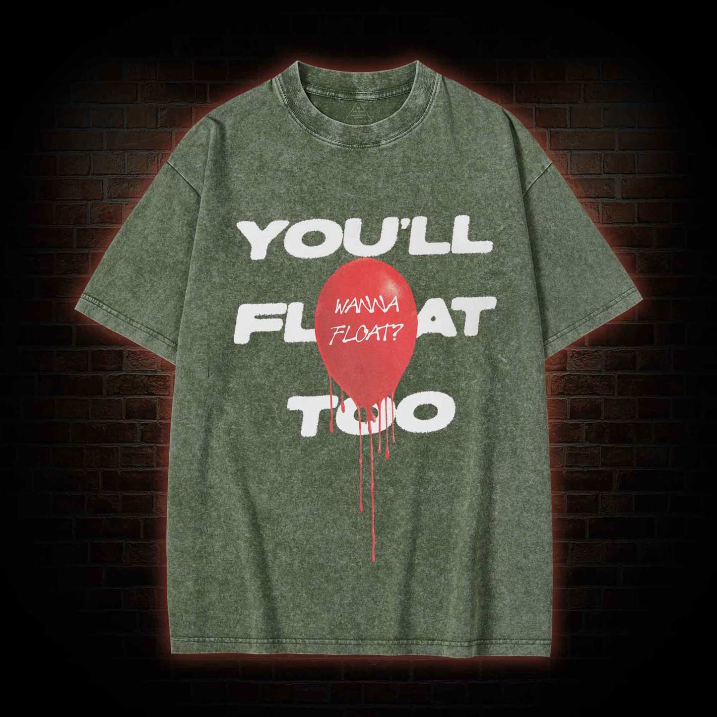 5626 You'll Float Too Balloon Washed T-shirt