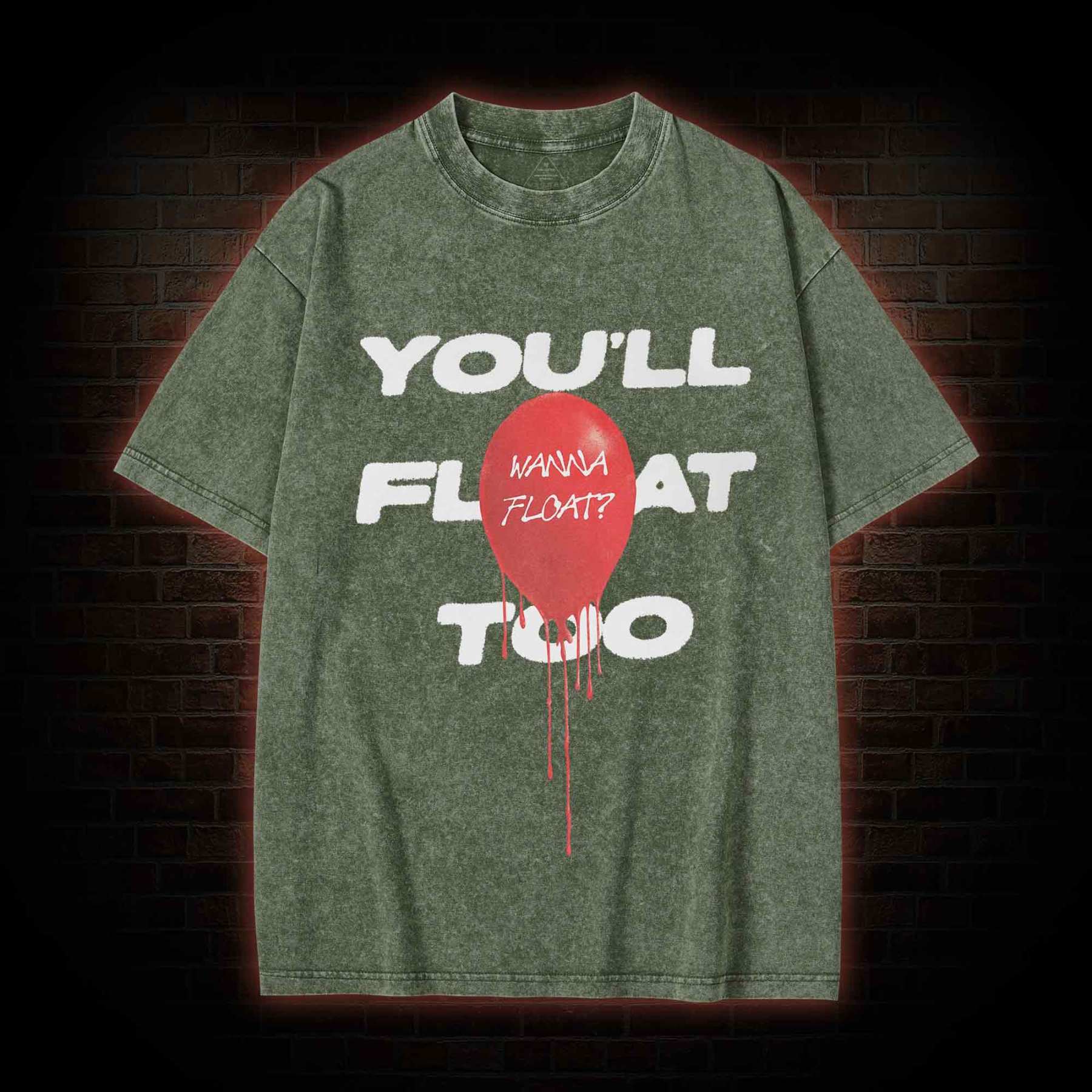 5626 You'll Float Too Balloon Washed T-shirt