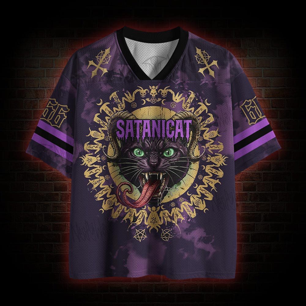 1445-Sataniccat 666 Mesh Jersey