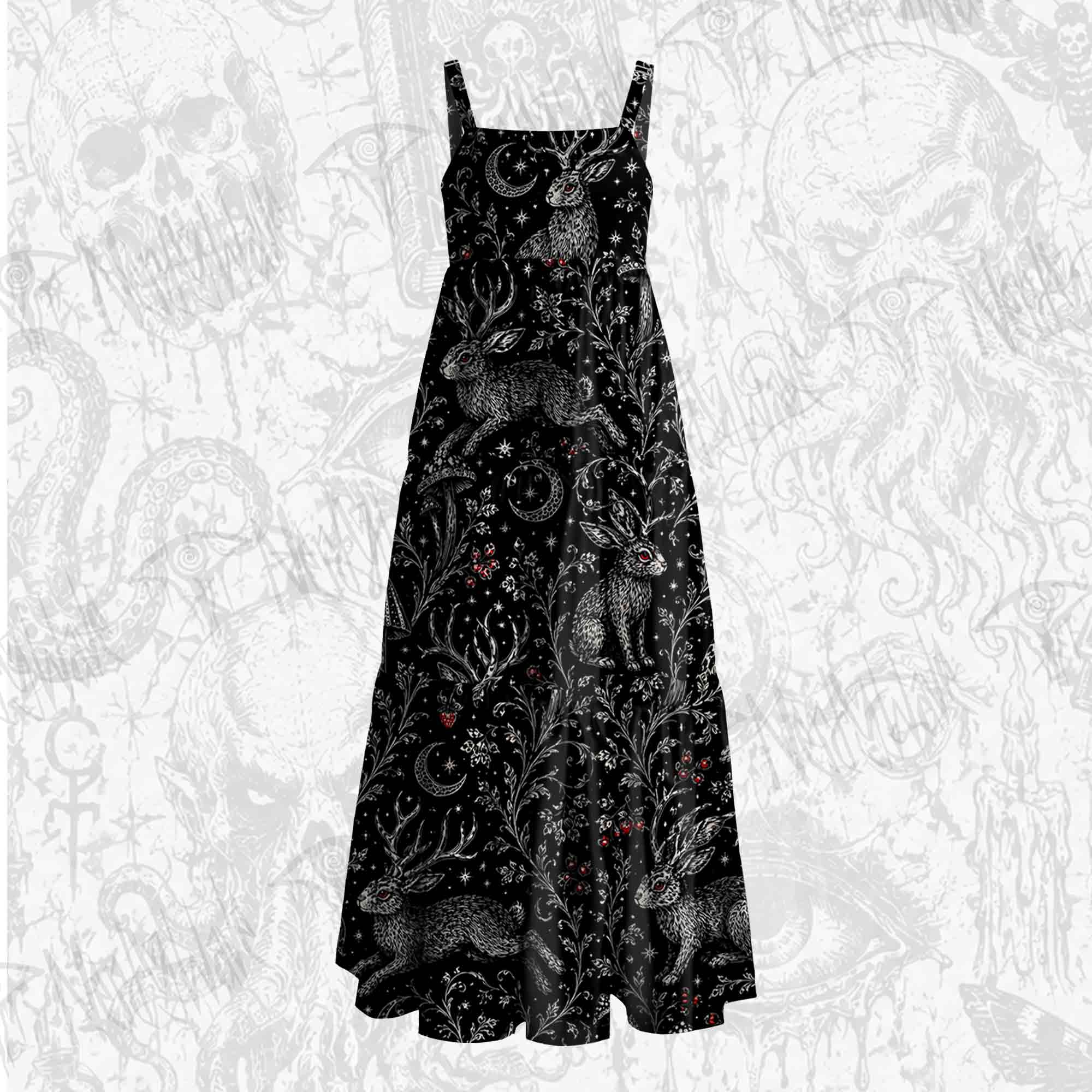Crimson-eyed Lore Wide Straps Maxi Dress