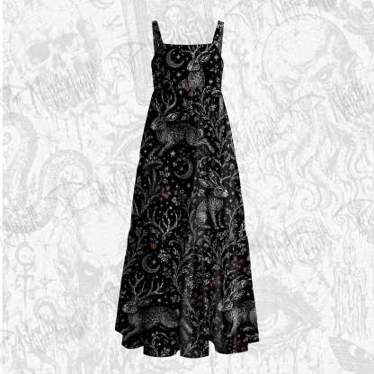 Crimson-eyed Lore Wide Straps Maxi Dress