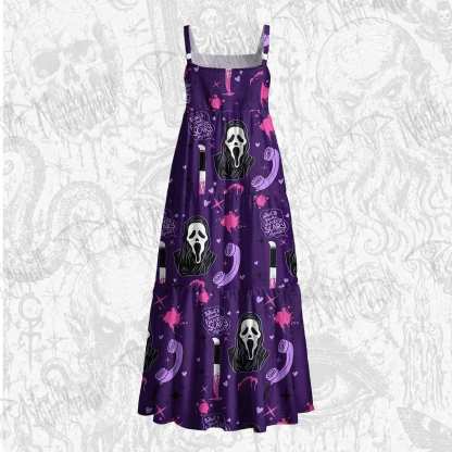 What's Your Favorite Scary Movie Wide Straps Maxi Dress
