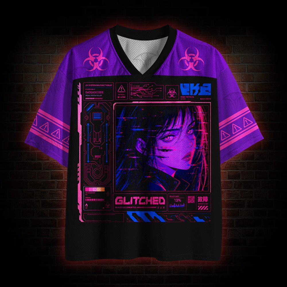Glitched Mesh Jersey