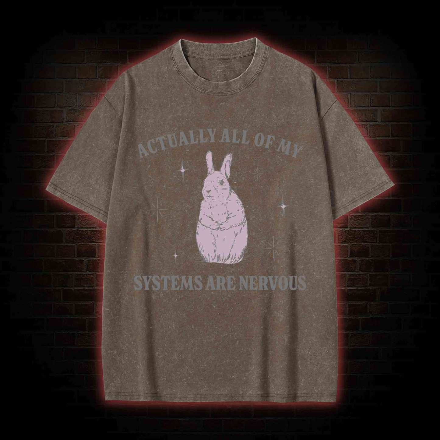 All Of My System Are Nervous Washed T-shirt