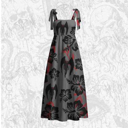 Mothman Tie Shoulder Maxi Dress