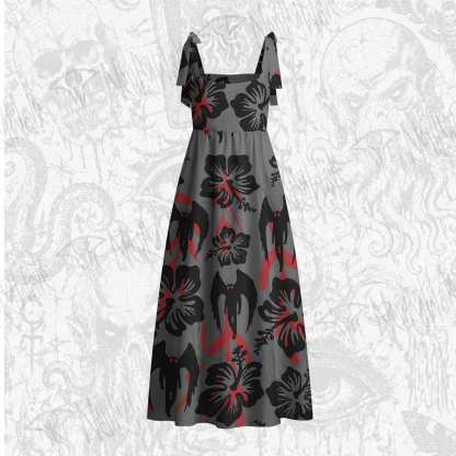 Mothman Tie Shoulder Maxi Dress