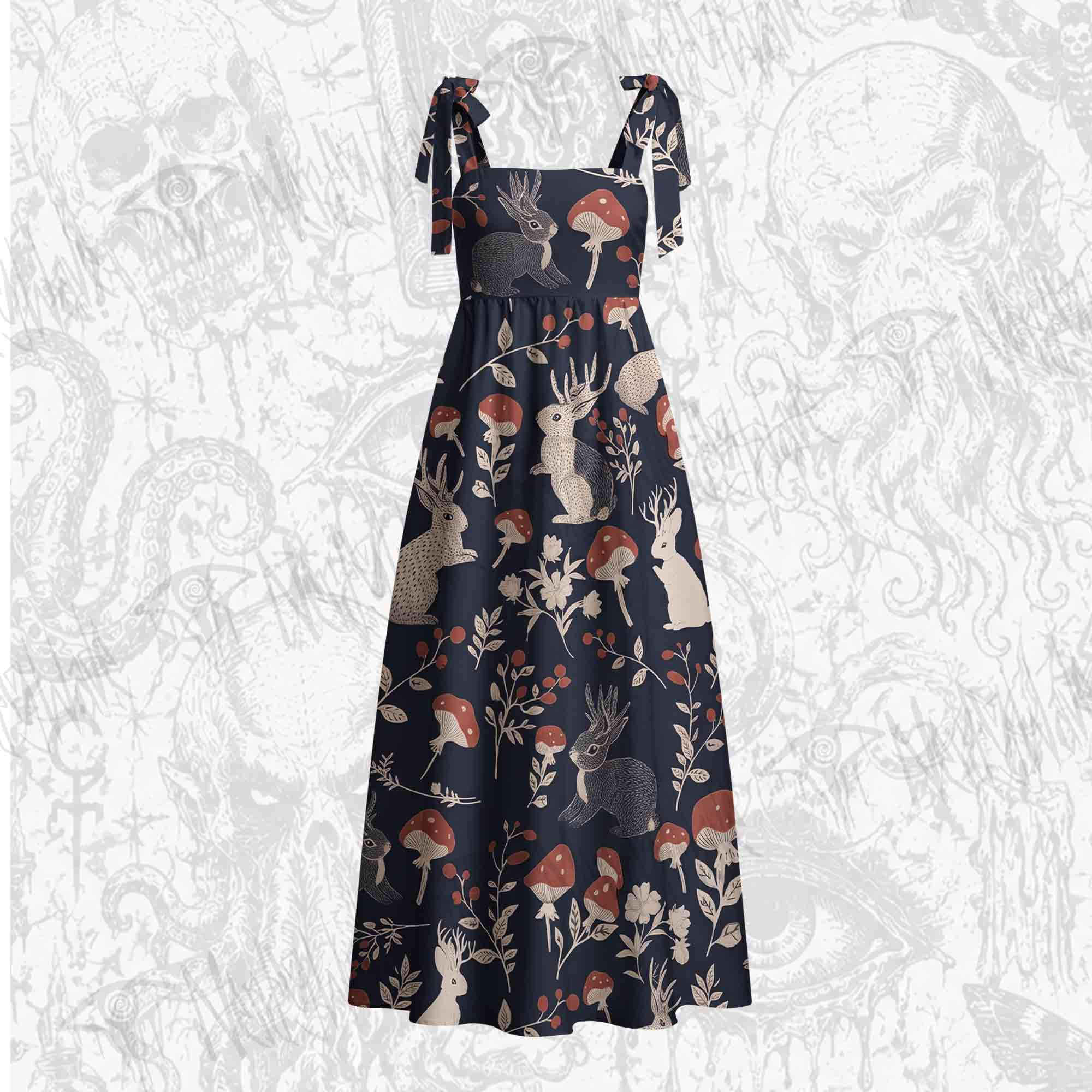 Jackalope Tie Shoulder Maxi Dress