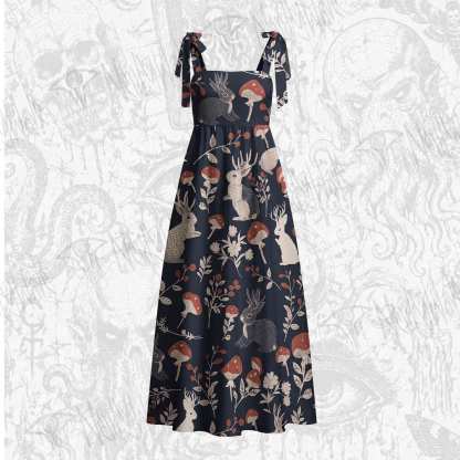Jackalope Tie Shoulder Maxi Dress