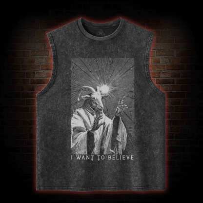 I Want to Believe Goat Washed Tank Top